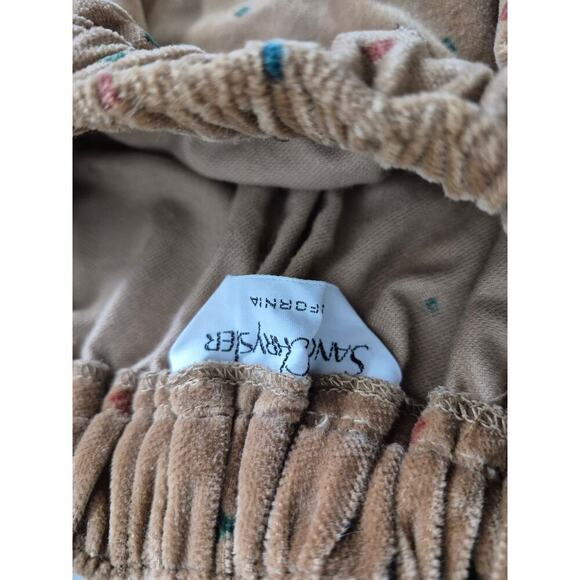 Vtg 80s Sandy Chrysler California High Neck Skirt Suit Plush Brown Confetti M/L - Picture 6 of 6